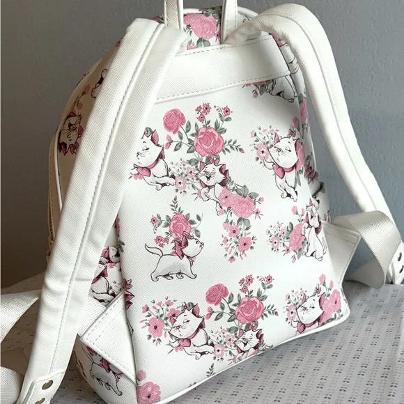 Disney Loungefly Backpack - Marie Aristocats White and Pink Small Bag - Picture 3 of 5